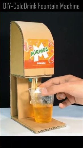 Homemade Soda Dispenser: When you can't afford a real one! 😂 cardboard magic 🪄