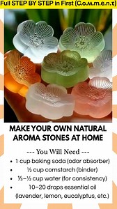 485K views · 4.1K reactions | Make Your Own Natural Aroma Stones at Home Looking for a fun, eco-friendly way to keep your home, car, or closet smelling amazing? DIY aroma stones are simple, customizable, and long-lasting. With just a few everyday ingredients, you can create little scented stones that release a gentle fragrance—perfect as gifts or for freshening up small spaces. | Kira Recipes | Facebook