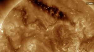 170K views · 2.8K reactions | This March 16th image from NASA's solar dynamics observatory shows two massive dark spots called coronal holes. | The Weather Channel | Facebook