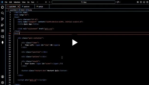 Built a Quiz App with HTML, CSS JavaScript | Vidhya Pravallika Mamidisetti posted on the topic | LinkedIn