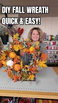 DIY FALLY WREATH - QUICK & Easy tutorial! #falldecor #crafty #wreathmaking #diy