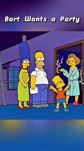 Bart wants a party #thesimpsons #simpsons #shorts