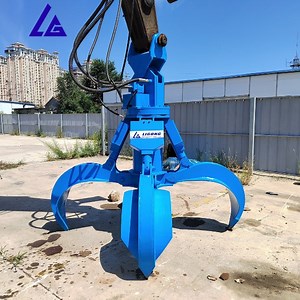 [Hot Item] Popular Design Sy215 Single Pin Connection Hydraulic Grapple Orange Peel Grapple