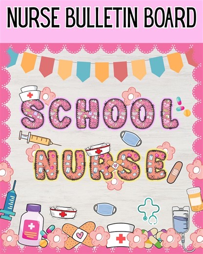 Nurse Bulletin Board Kit, School Nurse Bulletin Board Printable, Nurse Office Decor, Welcome Back to School Door Decoration, Classroom Decor - Etsy
