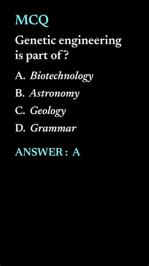 What is Biotechnology? MCQ Quiz | 5 Important Questions with Answers | Introduction to Biotechnology