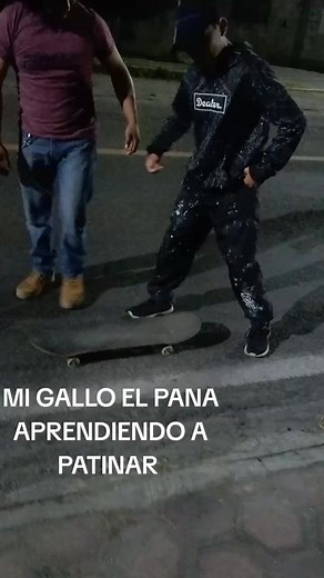 Mi Gallo el Pana Aprendiendo a Patinar
