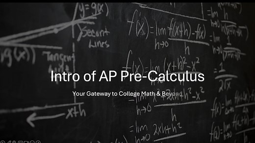 Intro to AP Pre-Calculus