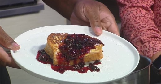 Executive Chef Xavier Beverly prepares Brioche French Toast