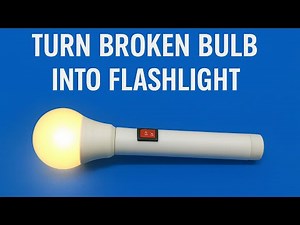 Turn a Broken Light Bulb Into a Powerful Flashlight – Easy DIY Project