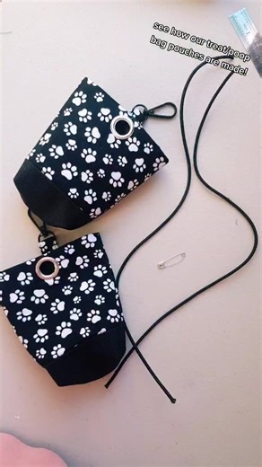 watch us make our treat/poop bag pouches🐶! #dogsoftiktok #handmade #fyp #foryoupage #smallbusiness #treatbag #stepbystep #scottishtiktok #edinburgh