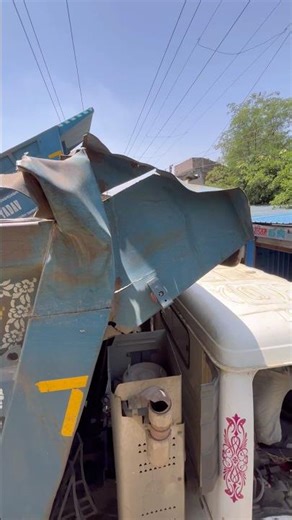 Accident Truck Body Repairing: Chajja & Khamba Cutting & Restoration 🚛⚒️