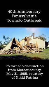 12K views · 133 reactions | This week marks 40’years since the greatest tornado outbreak in Pennsylvania recorded history. These pictures from Nikki Patrina are from the only F5 tornado to ever touch down in the state. I’ll have pictures and videos and memories all week leading up to May 31st. And catch my story on the 40th Anniversary Thursday on Channel 11 News at 5pm. #tornado #1985 #PAwx | WPXI Scott Harbaugh | Facebook
