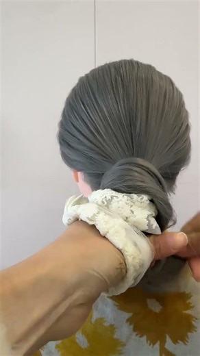 Simple Rose Hair Bun Tutorial 🌹#hairstyle #support #trending