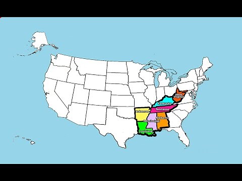 USA, Southern States - Rap the Map to learn the states & capitals
