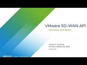 VMware SD-WAN Orchestrator API Overview and Demo