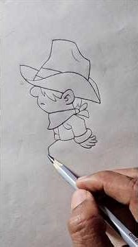 Cowboy Drawing 🤠 #shorts #cowboys #horserider #jockey #wildwest #drawing #sketch