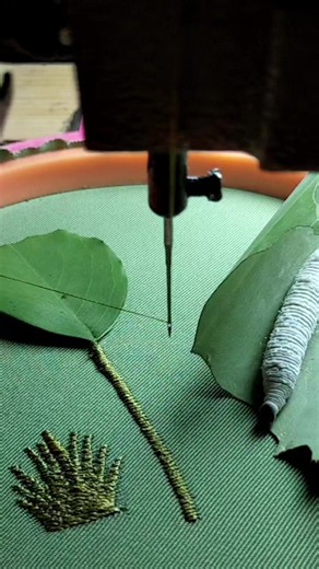 Leaf Caterpillar Plant Embroidery Tutorial
