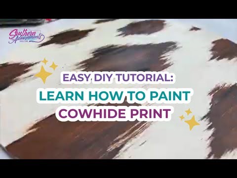 How to Paint a Cowhide Door Hanger | Easy Step-by-Step Painting Tutorial for Beginners