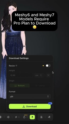 Download your Meshy AI 3D models for free? 🤯 #meshy6 #meshy #free3d #3dmodeling #ai3d #glb