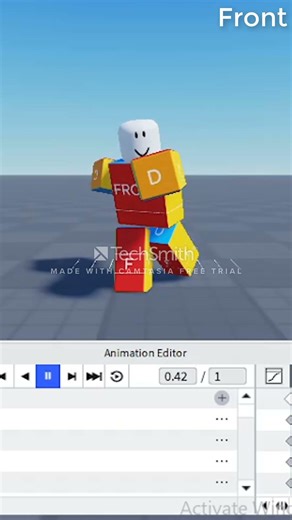 Punch animation (first animation) #animation #roblox #robloxstudio #fight #combat #fyp #firstvideo