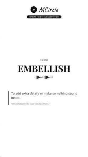 Learn English: What is Embellish? | Vocabulary Shorts