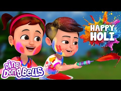 Holi Hai | होली है | Hindi Rhymes for Children | Ding Dong Bells