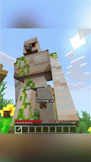 You can Get blocks of iron from an iron golem😱 #minecraftshorts #minecraft
