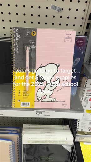 got lucky and got the last pink snoopy notebook 🤭#fypシ゚viral #fyppppppppppppppppppppppp #viral #backtoschool #backtoschoolshopping #targetfinds #target #snoopy #stationery
