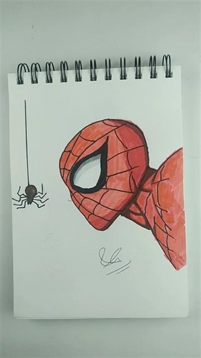 spider man drawing 😀 easy tutorial , #drawing #spiderman