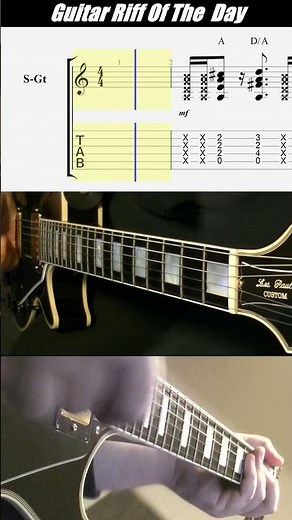 Guitar Tab Hello Mary Lou by CCR #guitarriff #howto #ccr #guitartabs