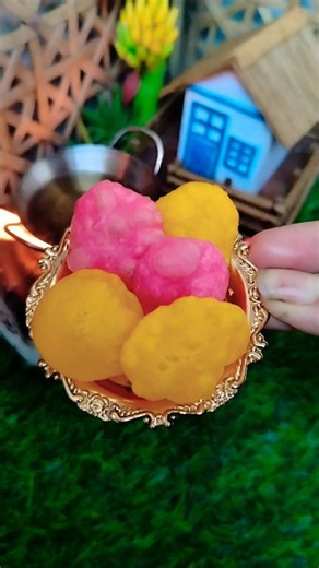 miniature colourful mini luchi fry..#miniature #food #minikitchen #minivlog #cooking #youtubeshorts