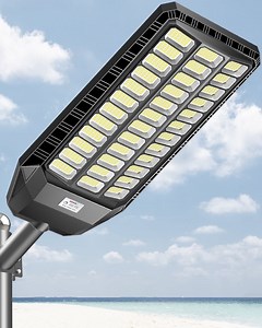9000W Plus Large Solar Street Light, Super Bright Solar Lights Outdoor, IP67 Solar Parking Lot Lights, Dusk to Dawn Outdoor Lighting Motion Sensor and Remote Control