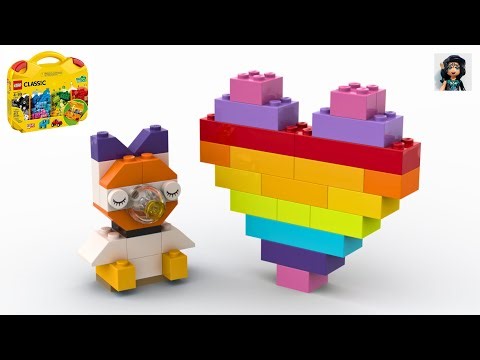 TEDDY BEAR and RAINBOW HEART Lego classic 10713 ideas How to build easy