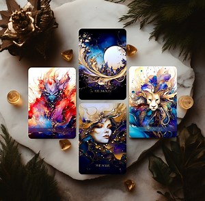 Clair De Lune Tarot Deck With Guidebook: 78 Hand-illustrated Cards, Gold Edges Optional - Etsy