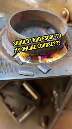309 Stainless Stick Welding 🔥 Should I Add This to My Course? Running 309 stainless with stick (SMAW) today. Clean puddle and great for welding dissimilar metals. I’m thinking about adding a full 309 stainless module to my online Stick Welding Course. Right now the course is on sale for $100. If you’re a beginner or hobby welder, this course shows you how to run rods like 6013, 7018 tep-by-step. #stickwelding #welding #weldlife #weldingcourse #smaw