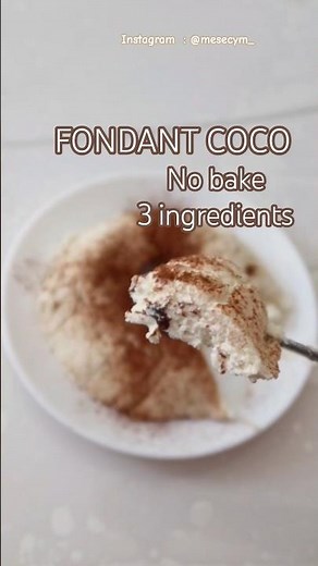 🥥🍫 FONDANT COCO SANS CUISSON ! juste 3 ingrédients, recette facile rapide healthy