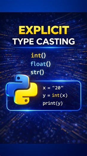 Explicit Type Casting in Python | int(), float(), str() Explained