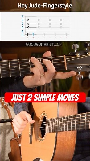 The Fingerpicking Pattern Behind Hey Jude #guitarlesson #guitarcraft