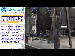 MILITECH Contoured NIJ IIIA Ballistic Bulletproof Tactical Shield Testing By NTS Lab USA