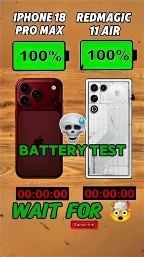 iPhone 18 Pro Max vs RedMagic 11 Air 🔋 INSANE Battery Test ⚡ SHOCKING Winner! #viralshorts #shorts