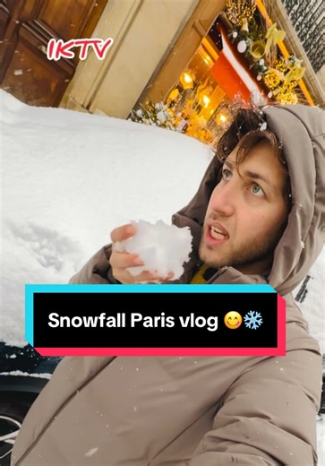 Snowfall Paris Vlog 😋❄️❄️ #foryou #vlog #france #paris #pashto