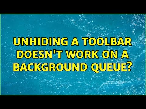 Unhiding a toolbar doesn't work on a background queue?