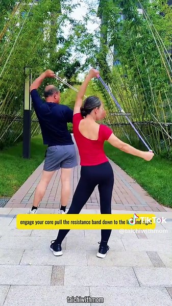 Couple Workout with Resistance Bands for Strength and Fun