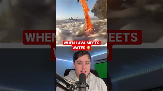 What happens when lava enters the ocean according to science