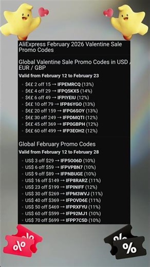 AliExpress Weekly New Promo Codes for February 2026