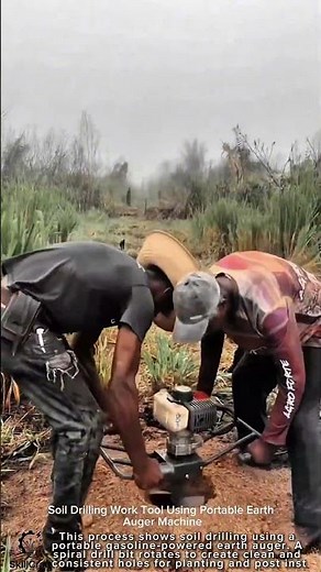 Soil Drilling Work Tool Using Portable Earth Auger Machine #worktool