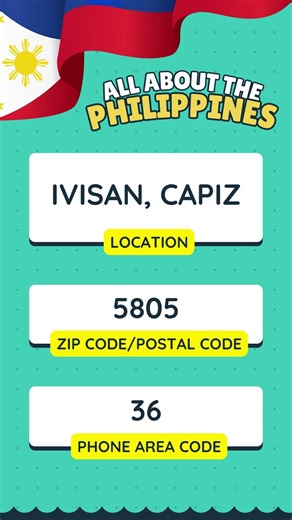 Ivisan, Capiz | ZIP Code and Area Code #ZIPCode #AreaCode #PhilippineZIPCode