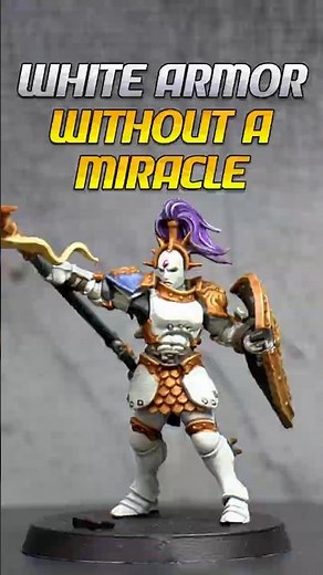 Painting White Armor Warhammer / DnD Guide #shorts
