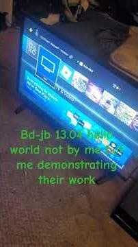 BD-jb hello world not by me but me demonstrating their work #ps4 #exploit #jailbreak #mod #hack