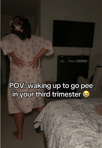 Third Trimester Wake-Up Struggle: POV Going to Pee